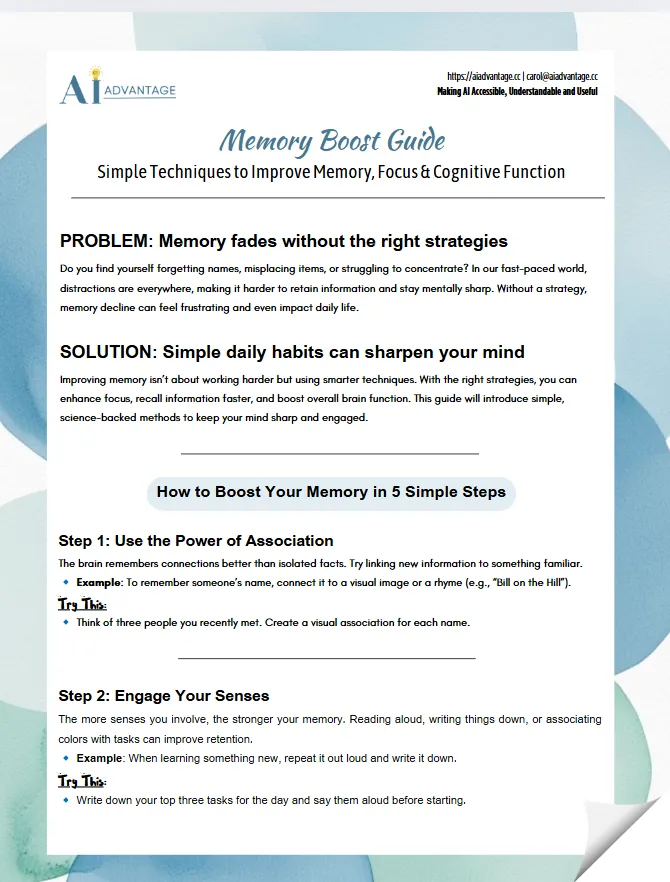 Memory Boost Guide