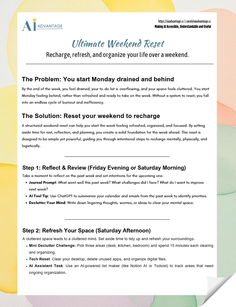 Ultimate Weekend Reset
