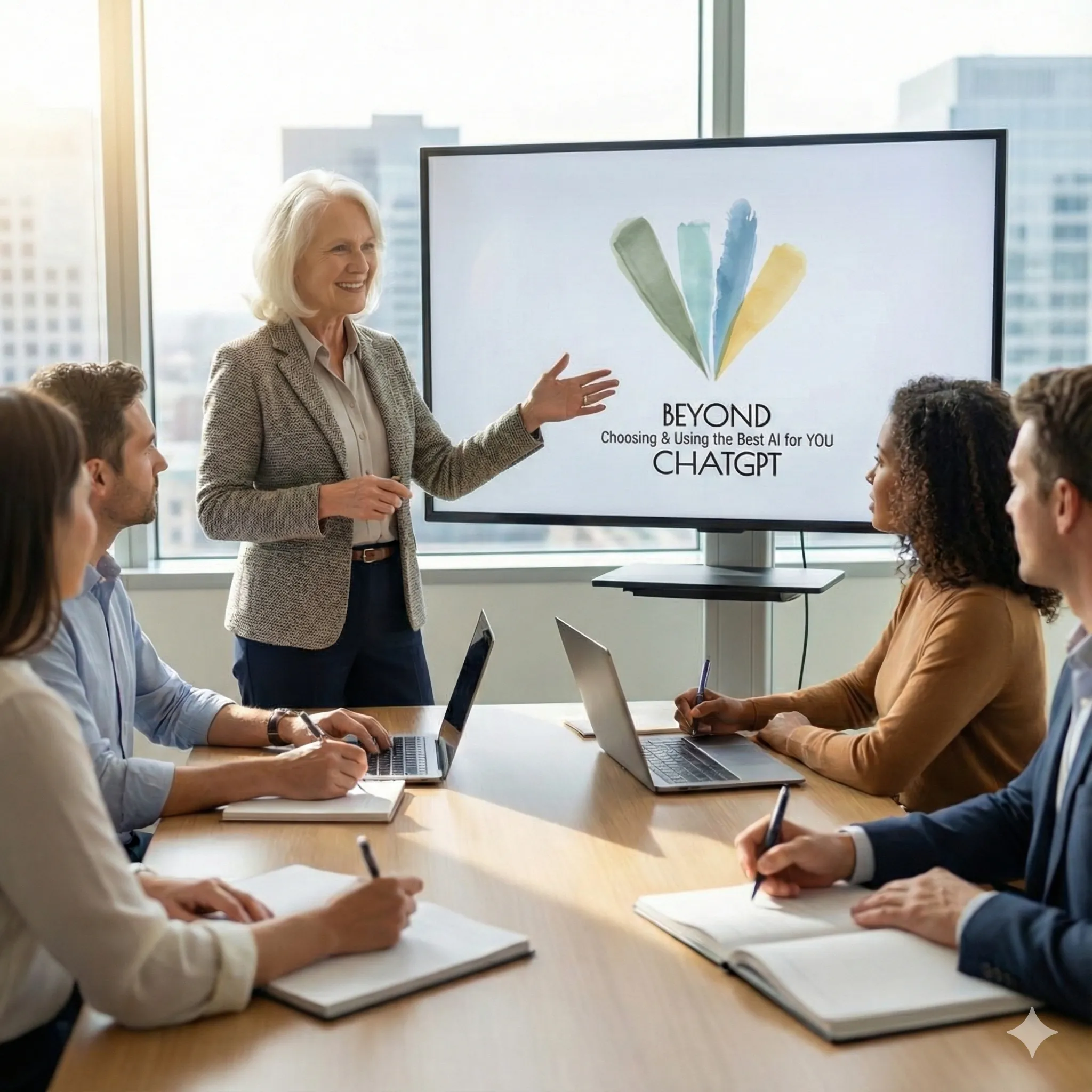 Carol teaching AI workshop