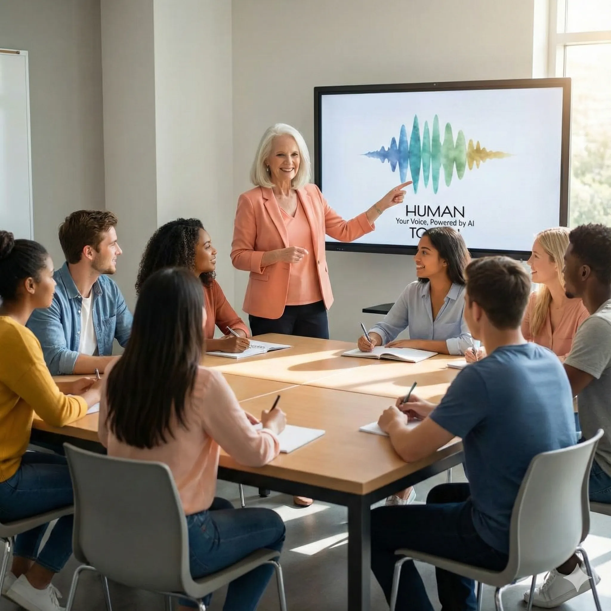 Carol teaching AI workshop
